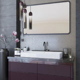 Apollo Tile (Sample) Majeste Glossy Silver 4-in x 4-in Matte Glass Honeycomb Mosaic Floor and Wall Tile