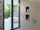 Apollo Tile (Sample) Majeste Gold 4-in x 4-in Matte Glass Patterned Floor and Wall Tile