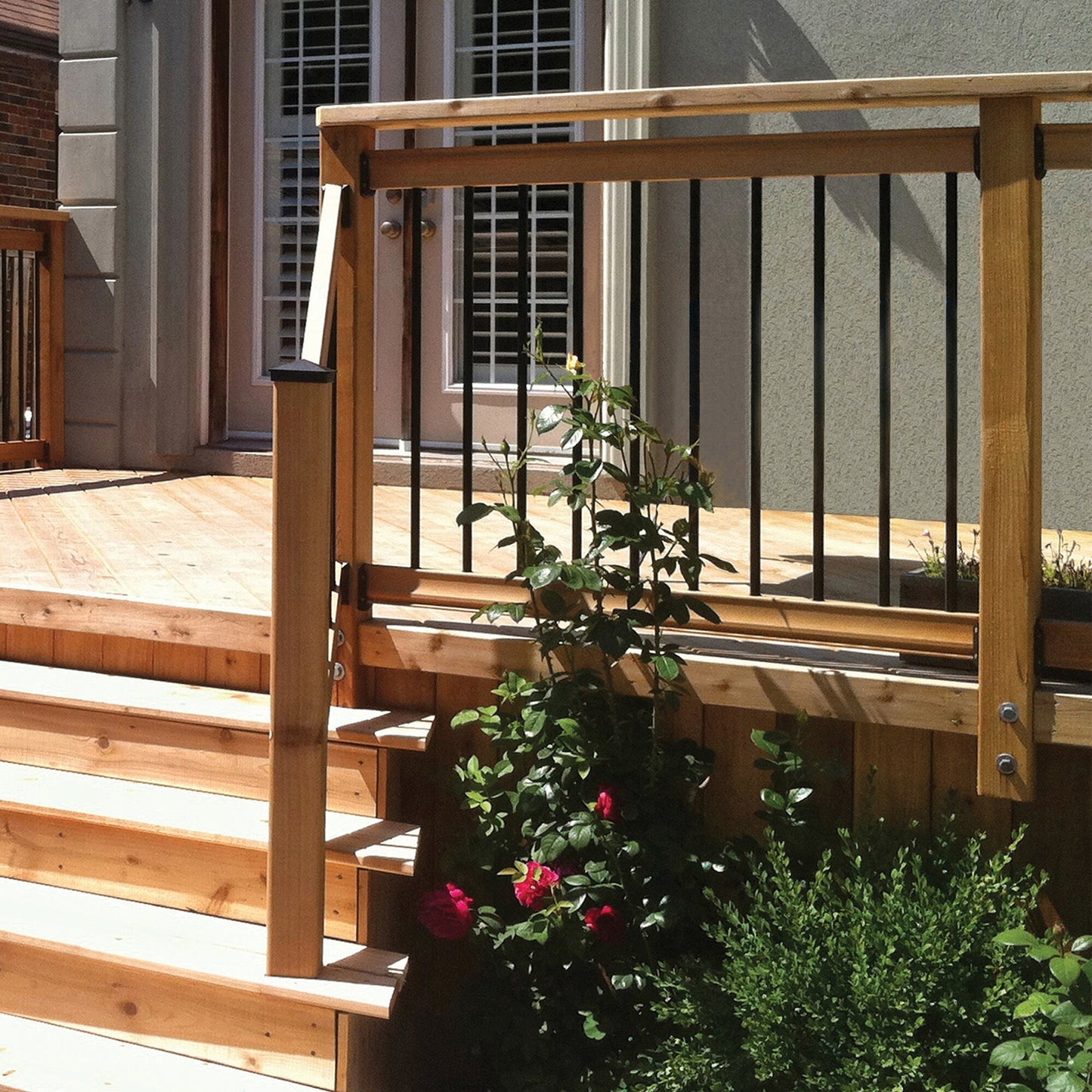 Nuvo Iron 3/4-in x 32-in Black Powder Coated Galvanized Steel Round Deck Baluster