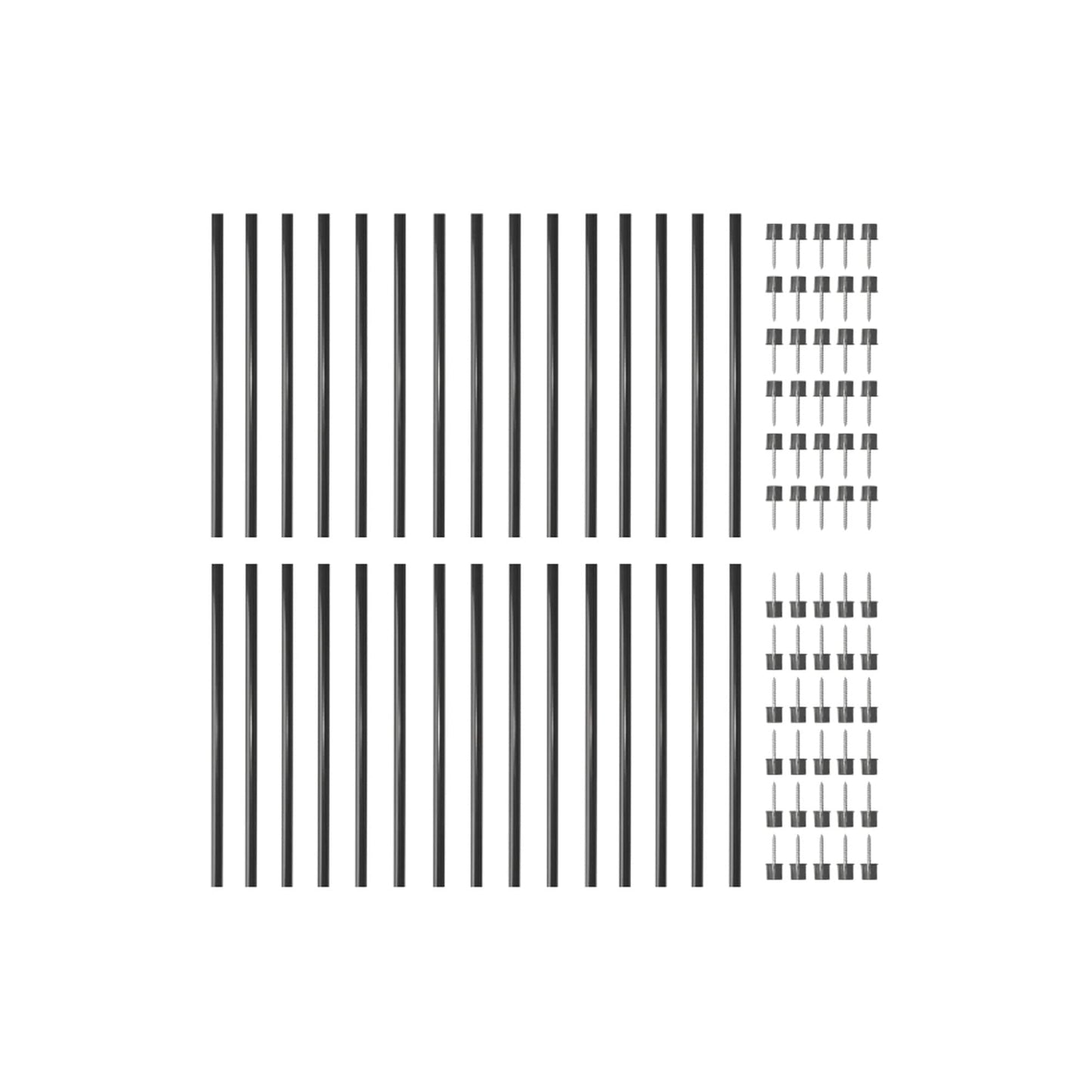 Nuvo Iron 3/4-in x 32-in Black Powder Coated Galvanized Steel Round Deck Baluster