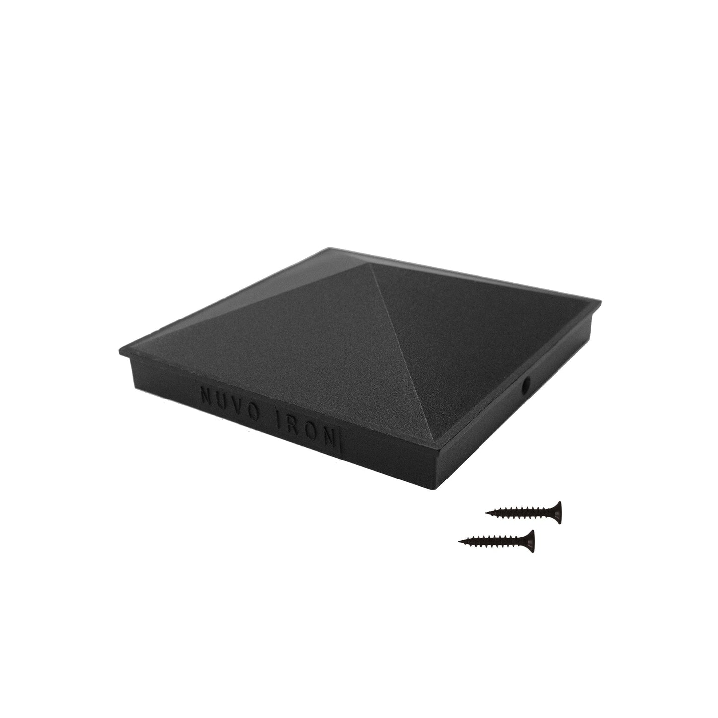 Nuvo Iron 6-in x 6-in Black Aluminum Deck Post Cap