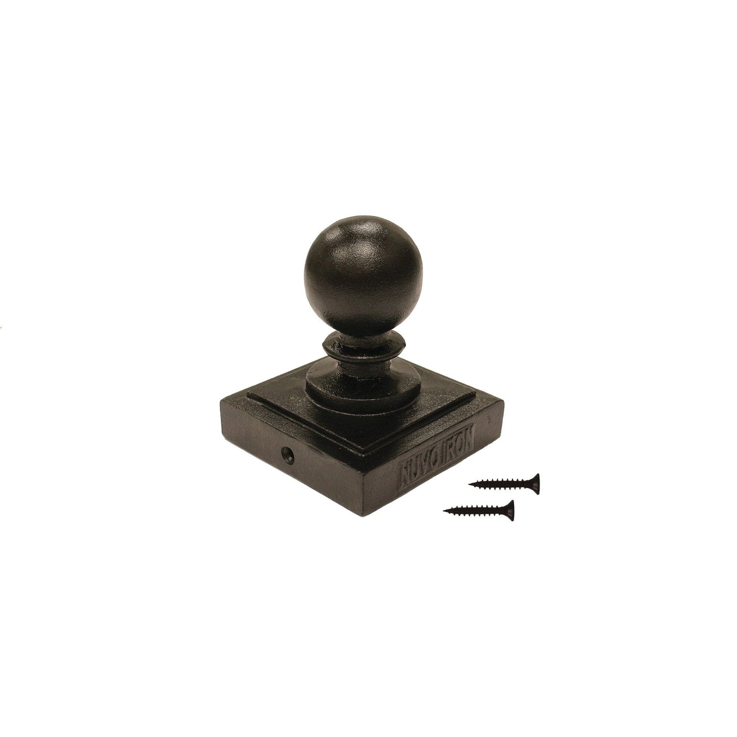 Nuvo Iron 4-in x 4-in Black Aluminum Deck Post Cap