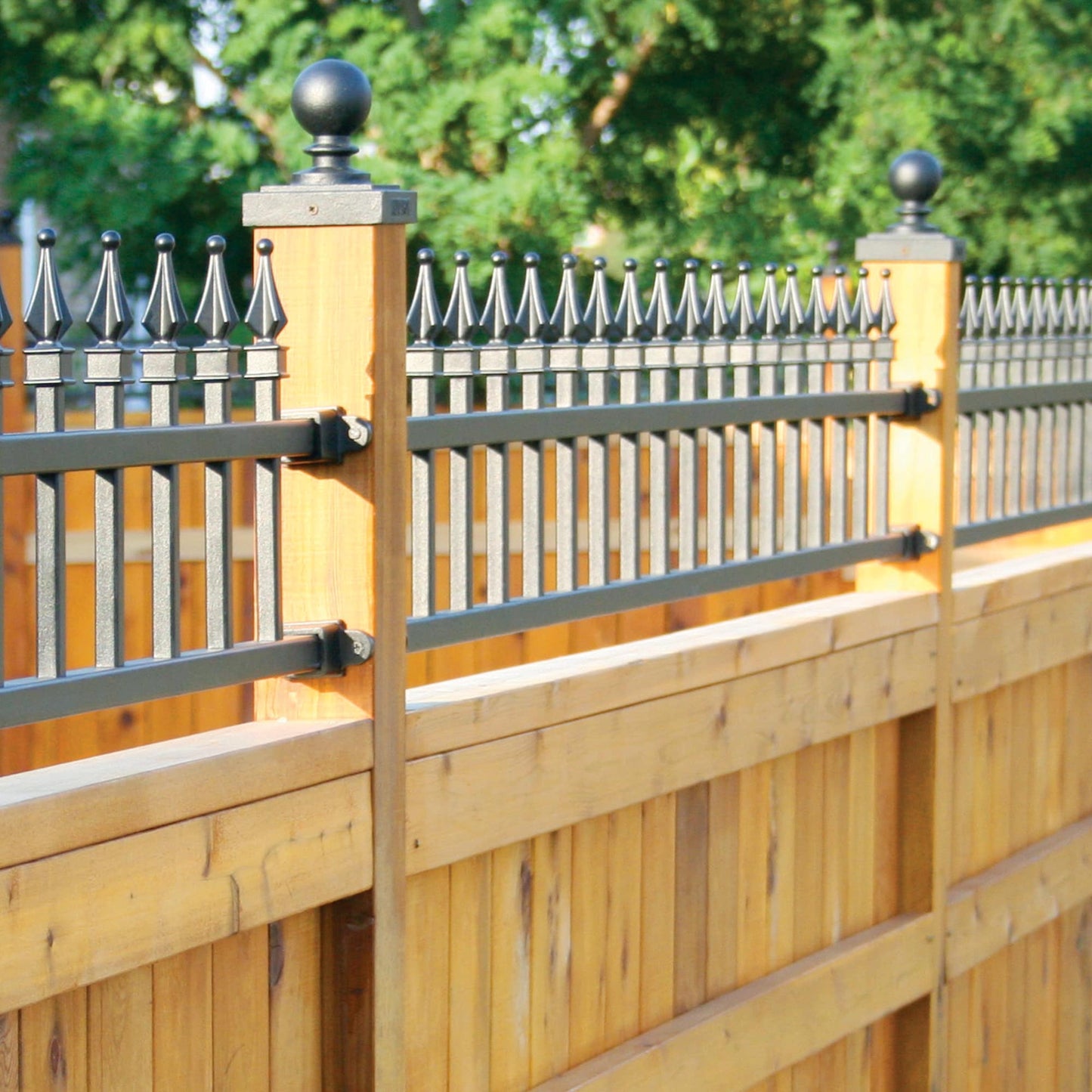 Nuvo Iron 6-in x 6-in Black Aluminum Deck Post Cap