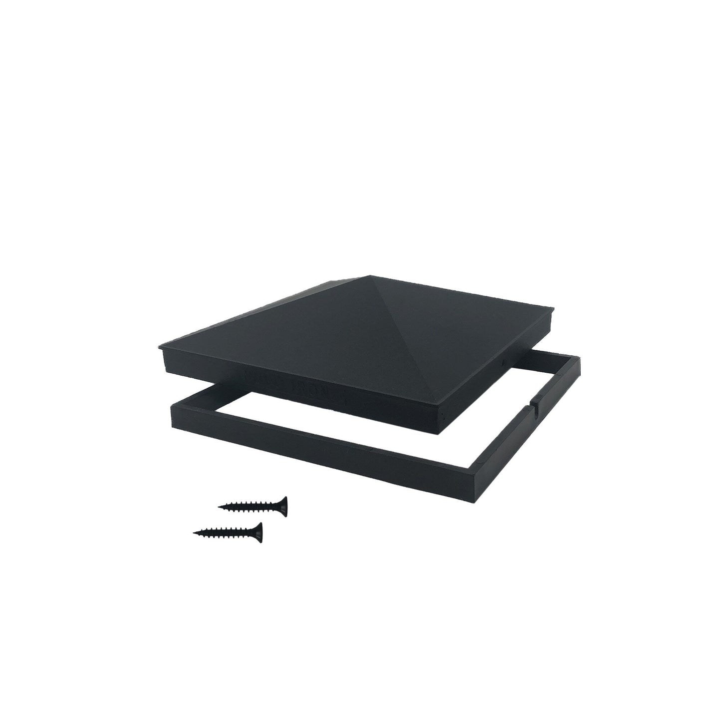 Nuvo Iron 8-in x 8-in Black Aluminum Deck Post Cap