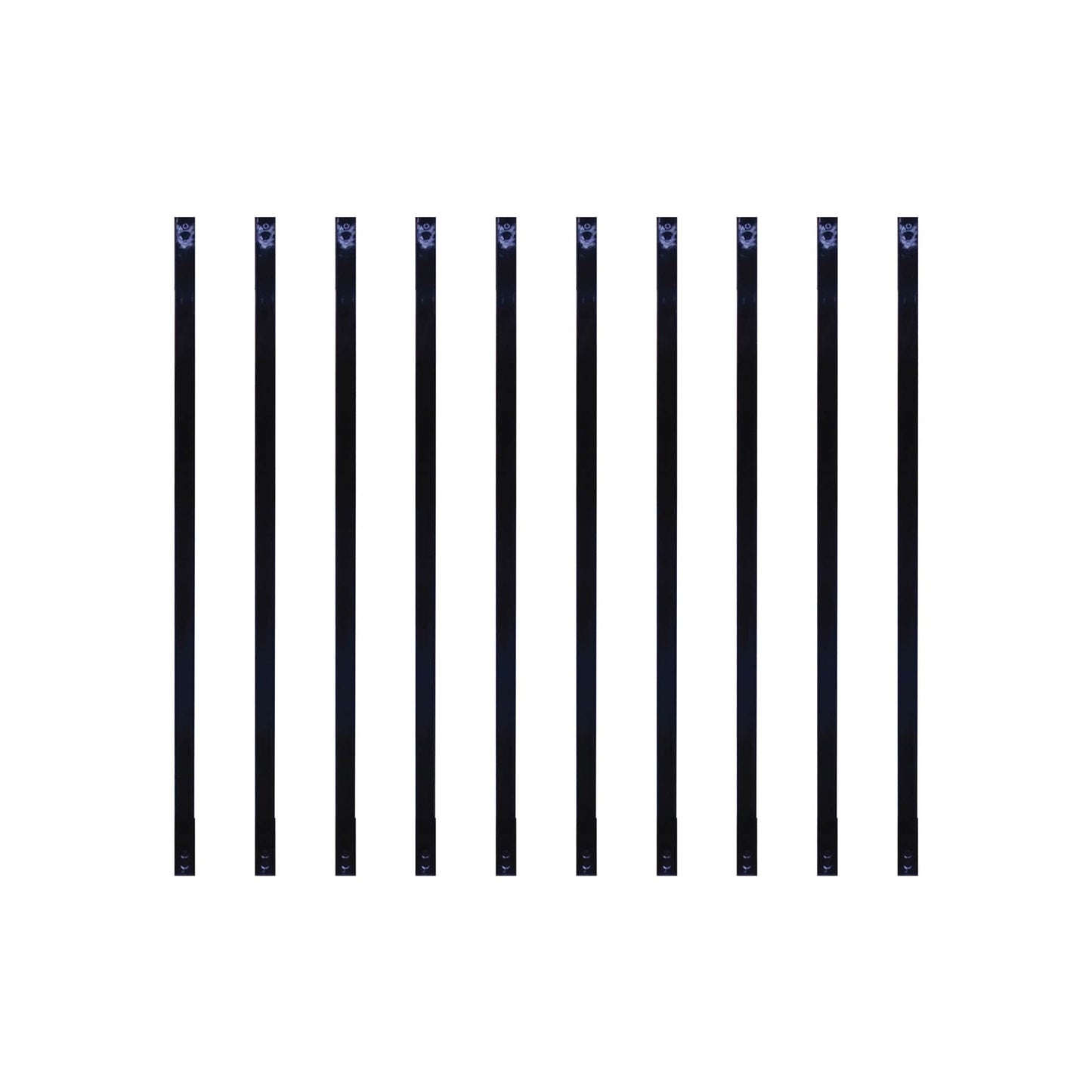 Nuvo Iron 1/2-in x 1-in x 32-in Black Powder Coated Galvanized Steel Rectangular Deck Baluster