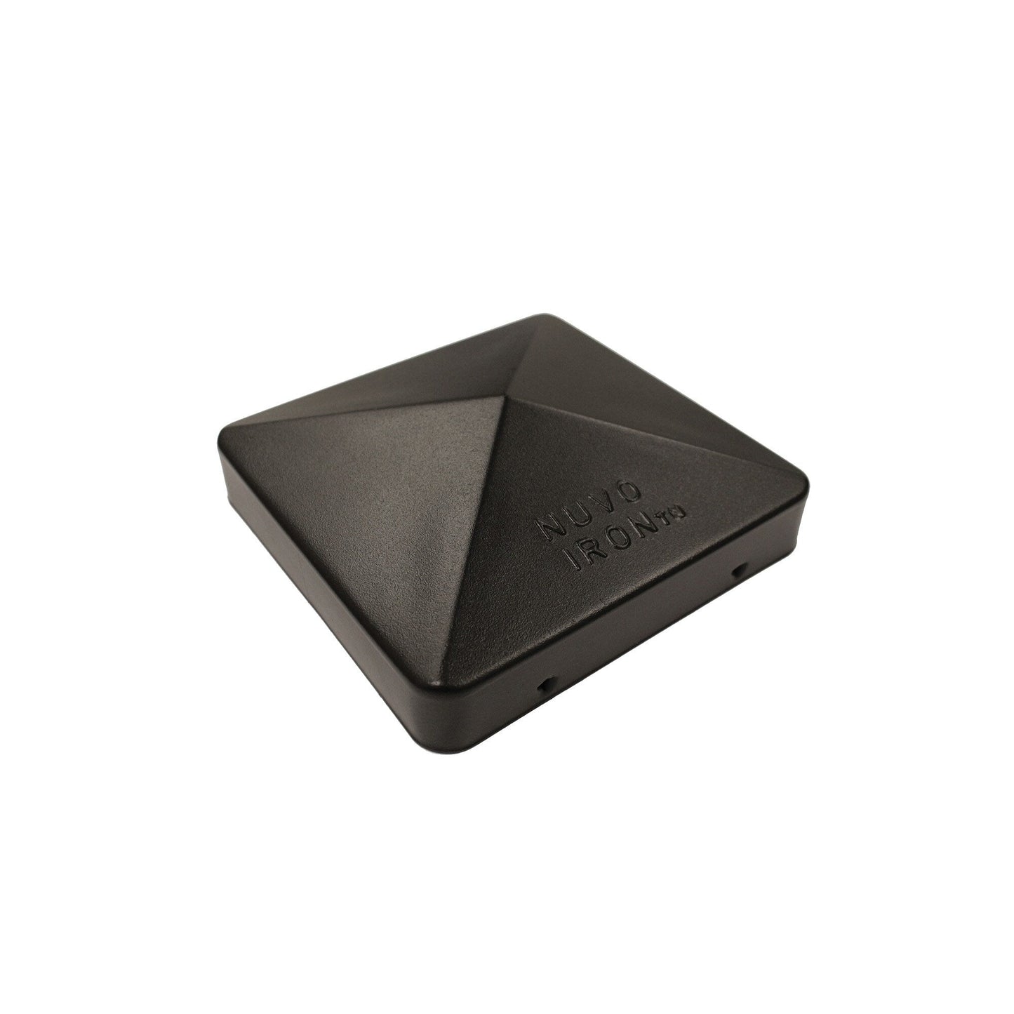 Nuvo Iron 5-in x 5-in Black Painted Galvanized Steel Deck Post Cap