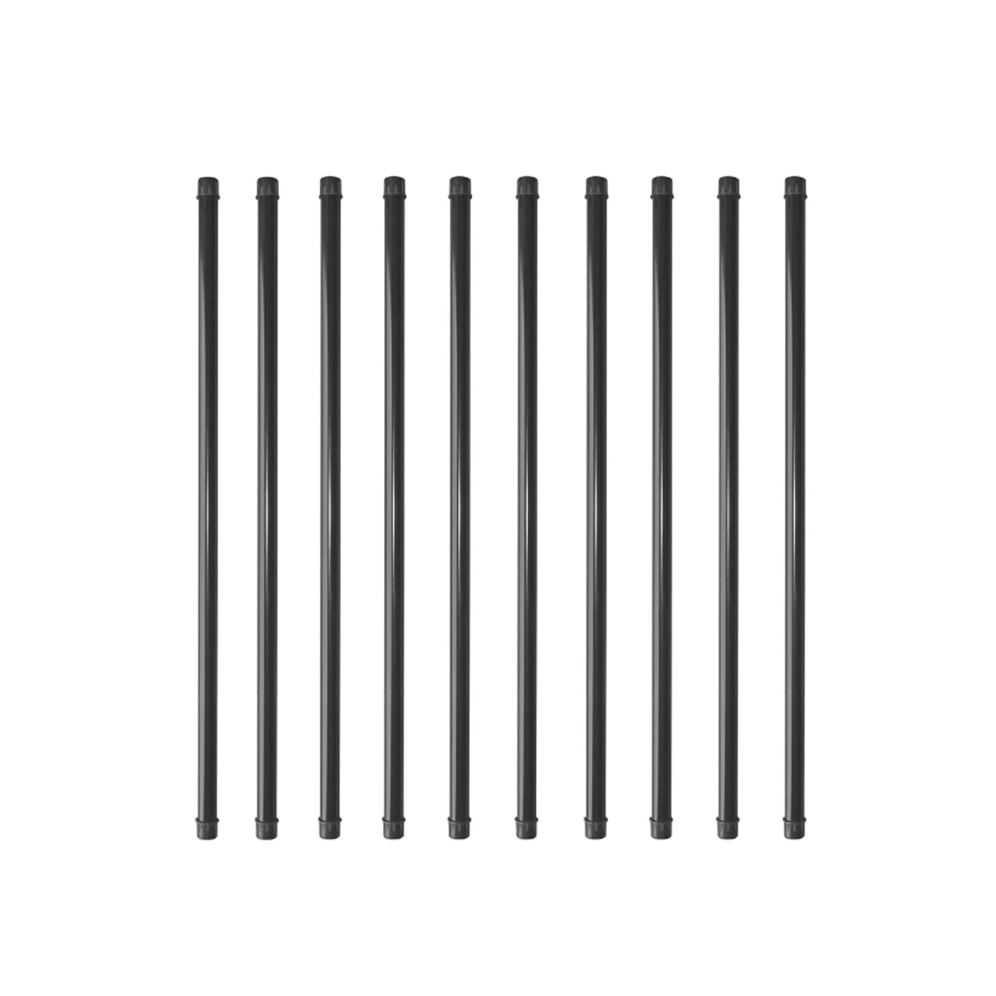 Nuvo Iron 3/4-in x 26-in Black Powder Coated Galvanized Steel Round Deck Baluster