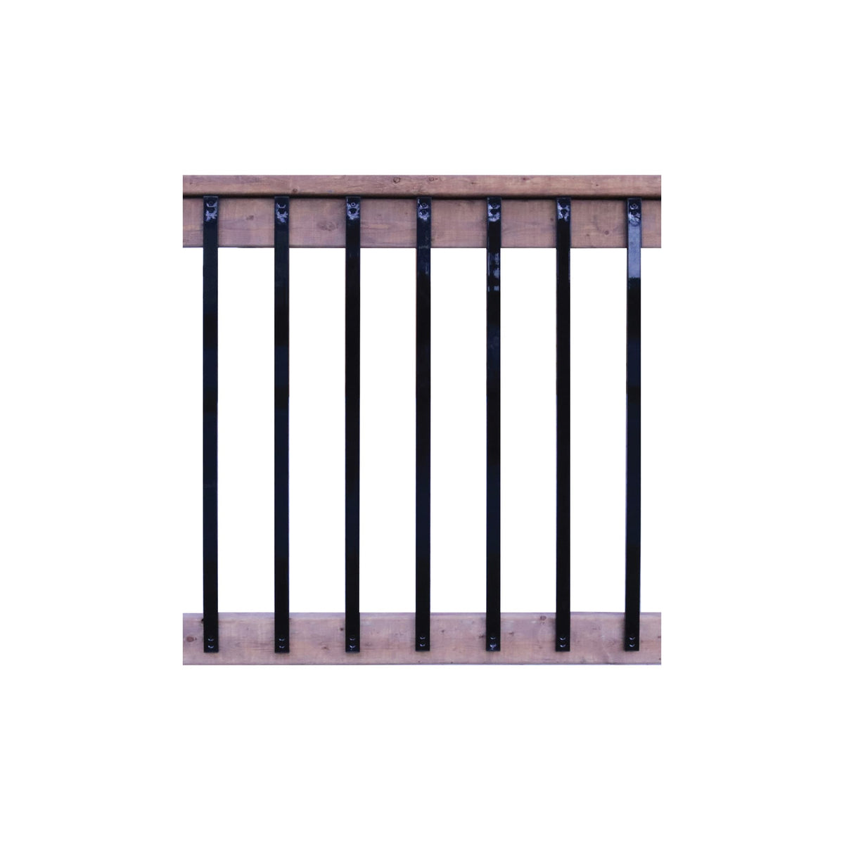 Nuvo Iron 1/2-in x 1-in x 38-in Black Powder Coated Galvanized Steel Rectangular Deck Baluster