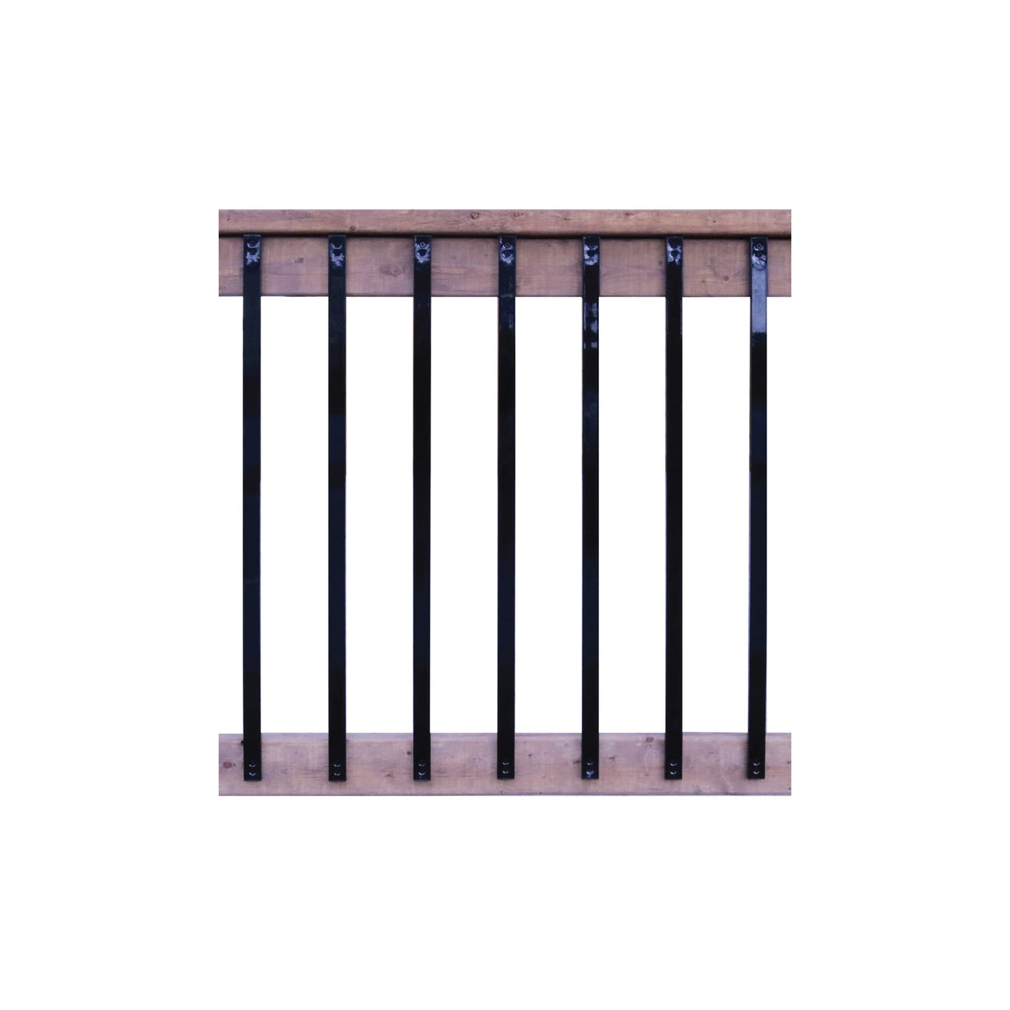 Nuvo Iron 1/2-in x 1-in x 32-in Black Powder Coated Galvanized Steel Rectangular Deck Baluster