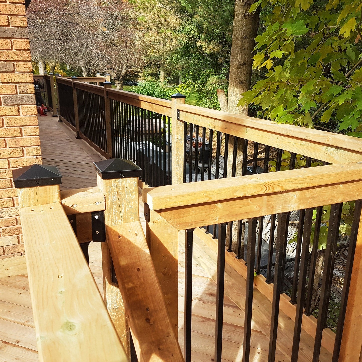 Nuvo Iron 3/4-in x 36-in Black Powder Coated Galvanized Steel Square Deck Baluster