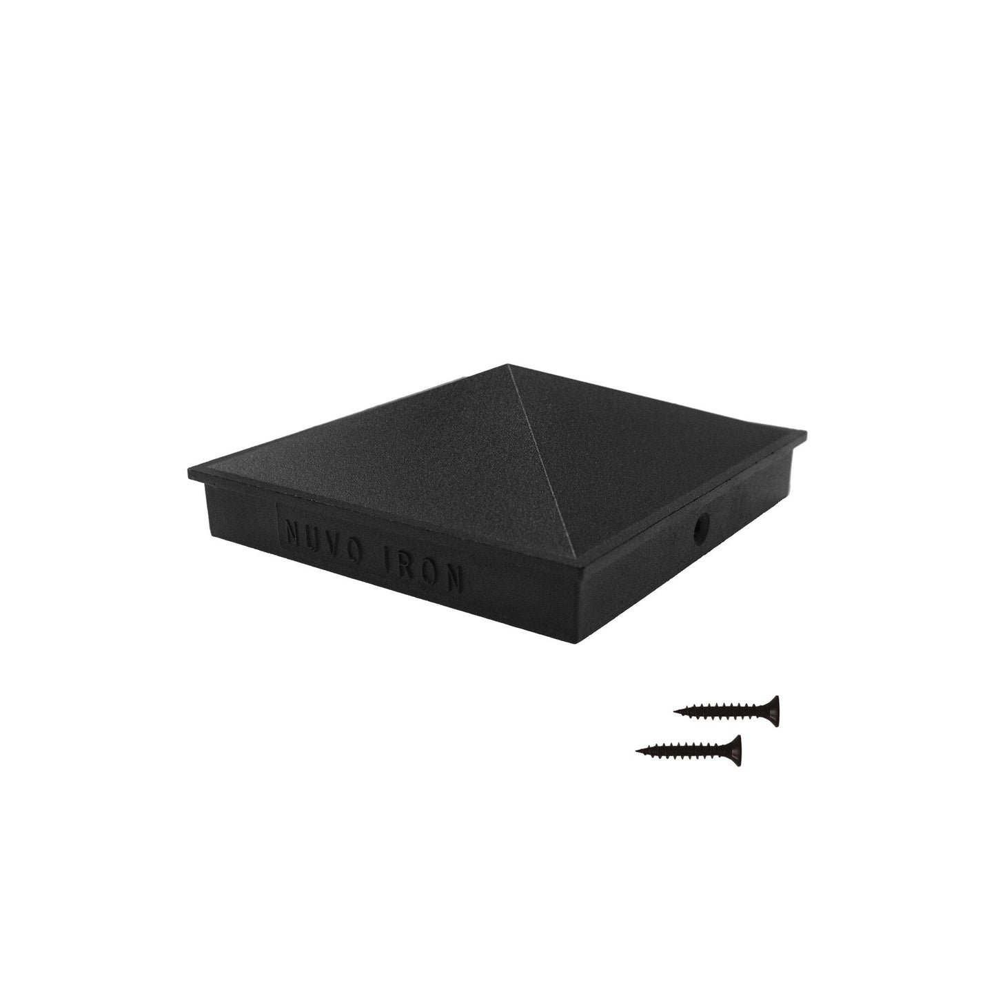 Nuvo Iron 4-in x 4-in Black Aluminum Deck Post Cap