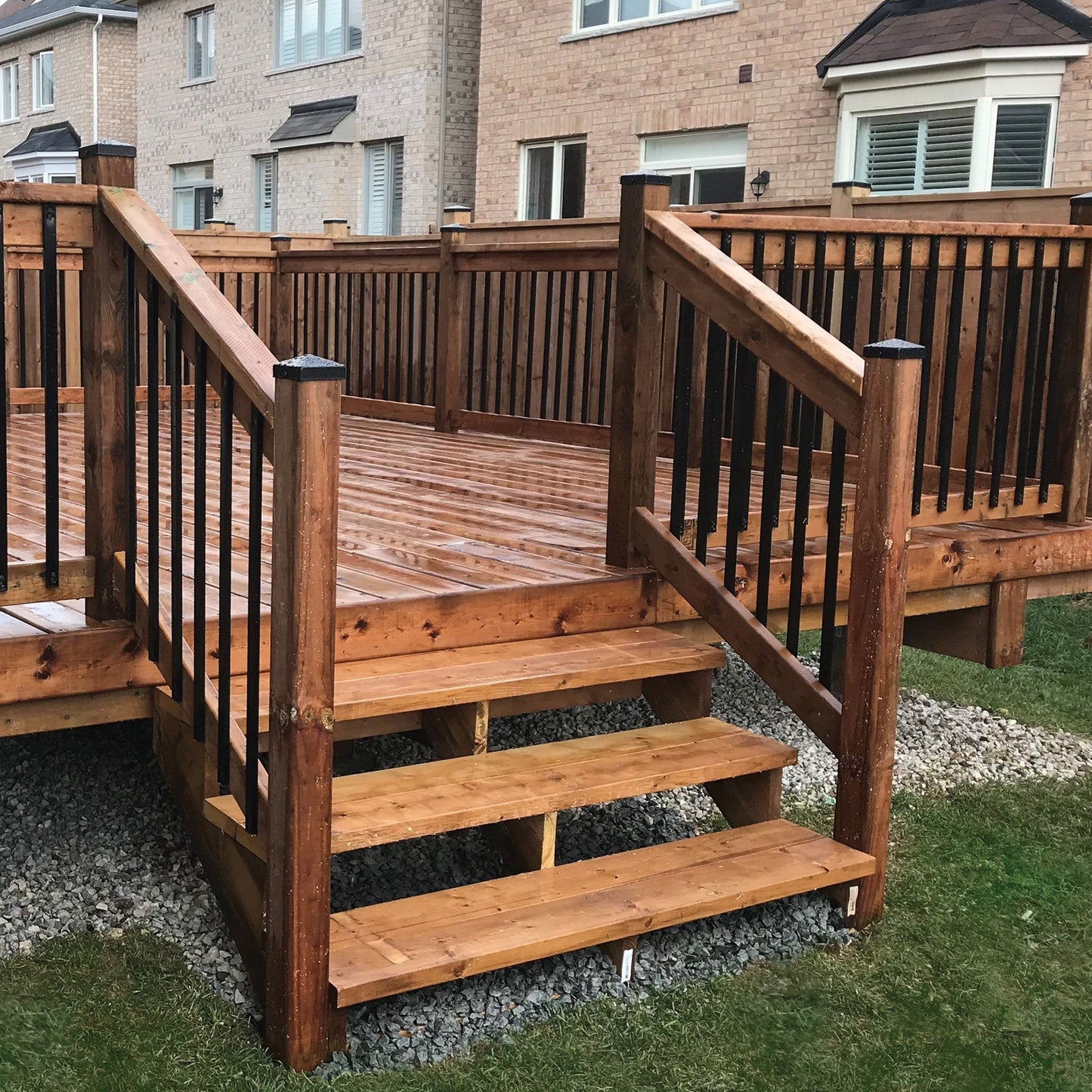 Nuvo Iron 1/2-in x 1-in x 38-in Black Powder Coated Galvanized Steel Rectangular Deck Baluster