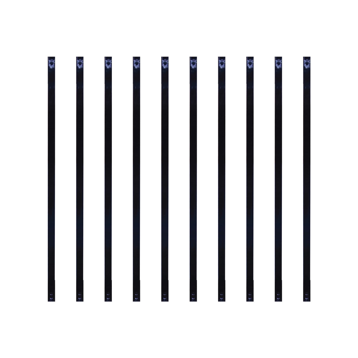 Nuvo Iron 1/2-in x 1-in x 38-in Black Powder Coated Galvanized Steel Rectangular Deck Baluster