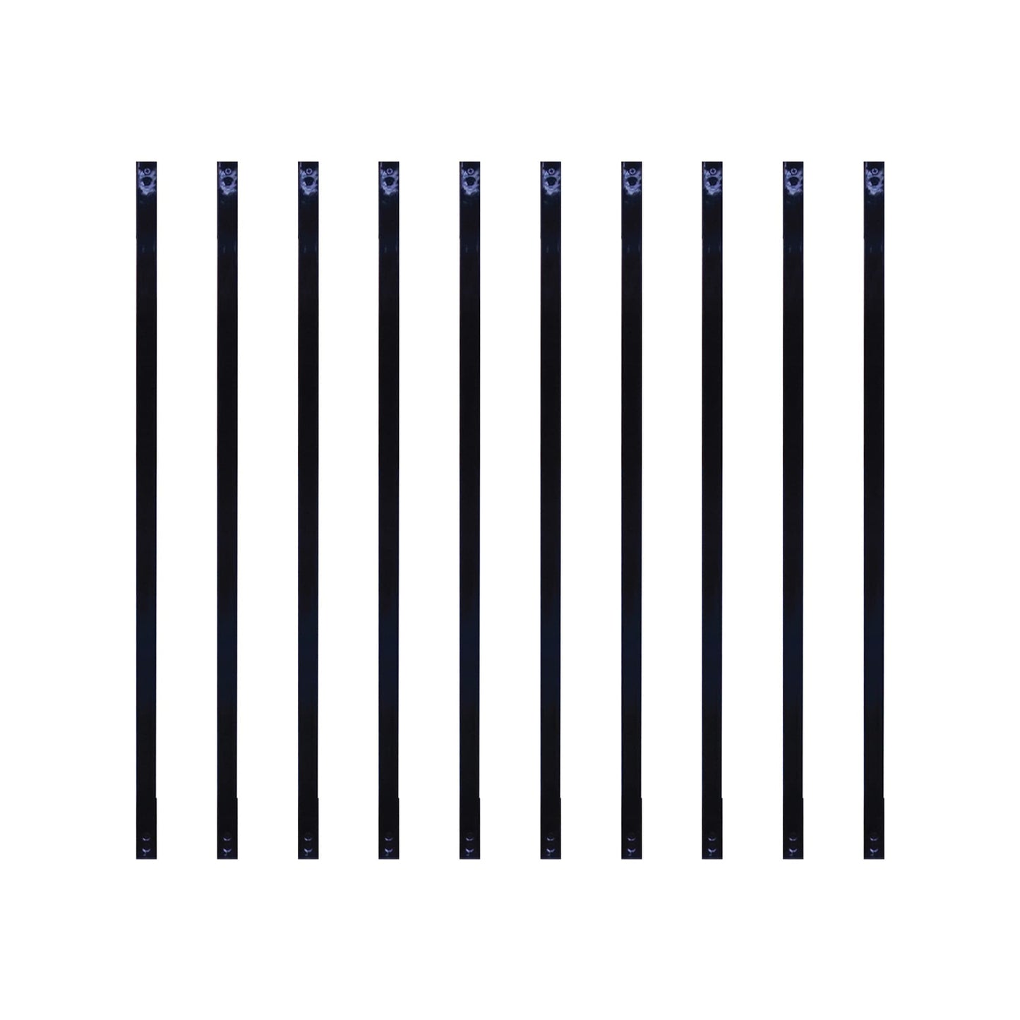 Nuvo Iron 1/2-in x 1-in x 38-in Black Powder Coated Galvanized Steel Rectangular Deck Baluster