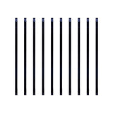 Nuvo Iron 1/2-in x 1-in x 38-in Black Powder Coated Galvanized Steel Rectangular Deck Baluster