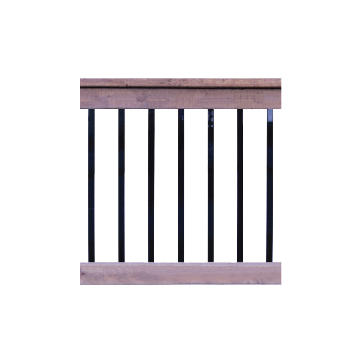 Nuvo Iron 1/2-in x 1-in x 38-in Black Powder Coated Galvanized Steel Rectangular Deck Baluster