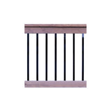 Nuvo Iron 1/2-in x 1-in x 38-in Black Powder Coated Galvanized Steel Rectangular Deck Baluster