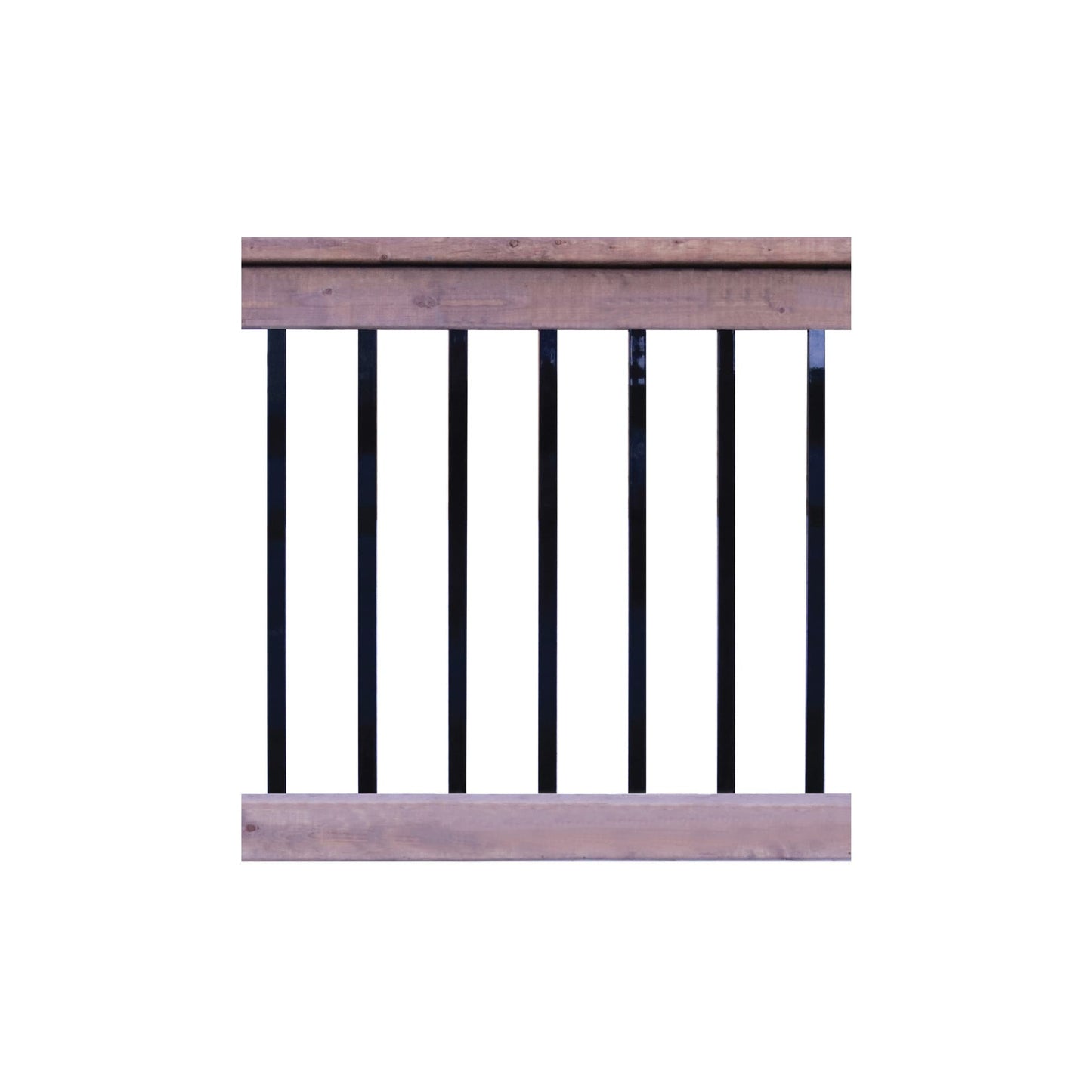 Nuvo Iron 1/2-in x 1-in x 32-in Black Powder Coated Galvanized Steel Rectangular Deck Baluster