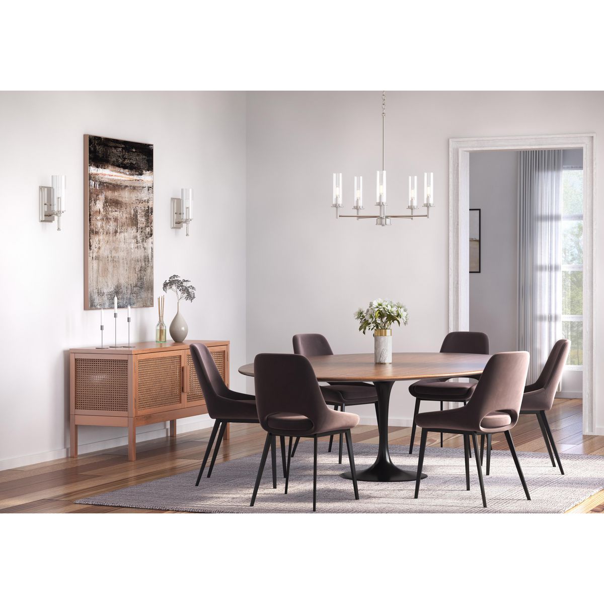 Progress Lighting Kellwyn 5-Light Brushed Nickel Traditional Chandelier
