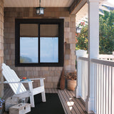 JELD-WEN FiniShield V-4500 59-1/2-in x 47-1/2-in x 3-in Jamb Right-Operable Vinyl Black Sliding Window, Full Screen Included