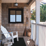 JELD-WEN FiniShield V-4500 35-1/2-in x 35-1/2-in x 3-in Jamb Right-Operable Vinyl Sliding Window, Black Exterior/White Interior, Full Screen Included