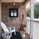 JELD-WEN FiniShield V-4500 23-1/2-in x 23-1/2-in x 3-in Jamb Left-Operable Vinyl Sliding Window, Black Exterior/White Interior, Full Screen Included