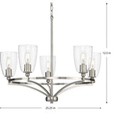 Progress Lighting Parkhurst 5-Light Brushed Gray Transitional Chandelier