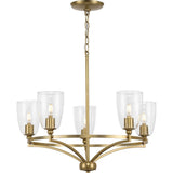 Progress Lighting Parkhurst 5-Light Brushed Bronze Transitional Chandelier