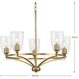 Progress Lighting Parkhurst 5-Light Brushed Bronze Transitional Chandelier