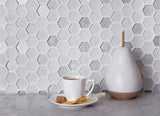 Apollo Tile Glacier White and Gray 12-in x 12-in Multi-finish Glass Honeycomb Patterned Floor and Wall Tile (4.83-sq. ft/ Carton)