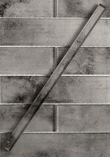 Apollo Tile (Sample) Cosmos Dark Gray 4-in x 4-in Glossy Glass Brick Mosaic Wall Tile