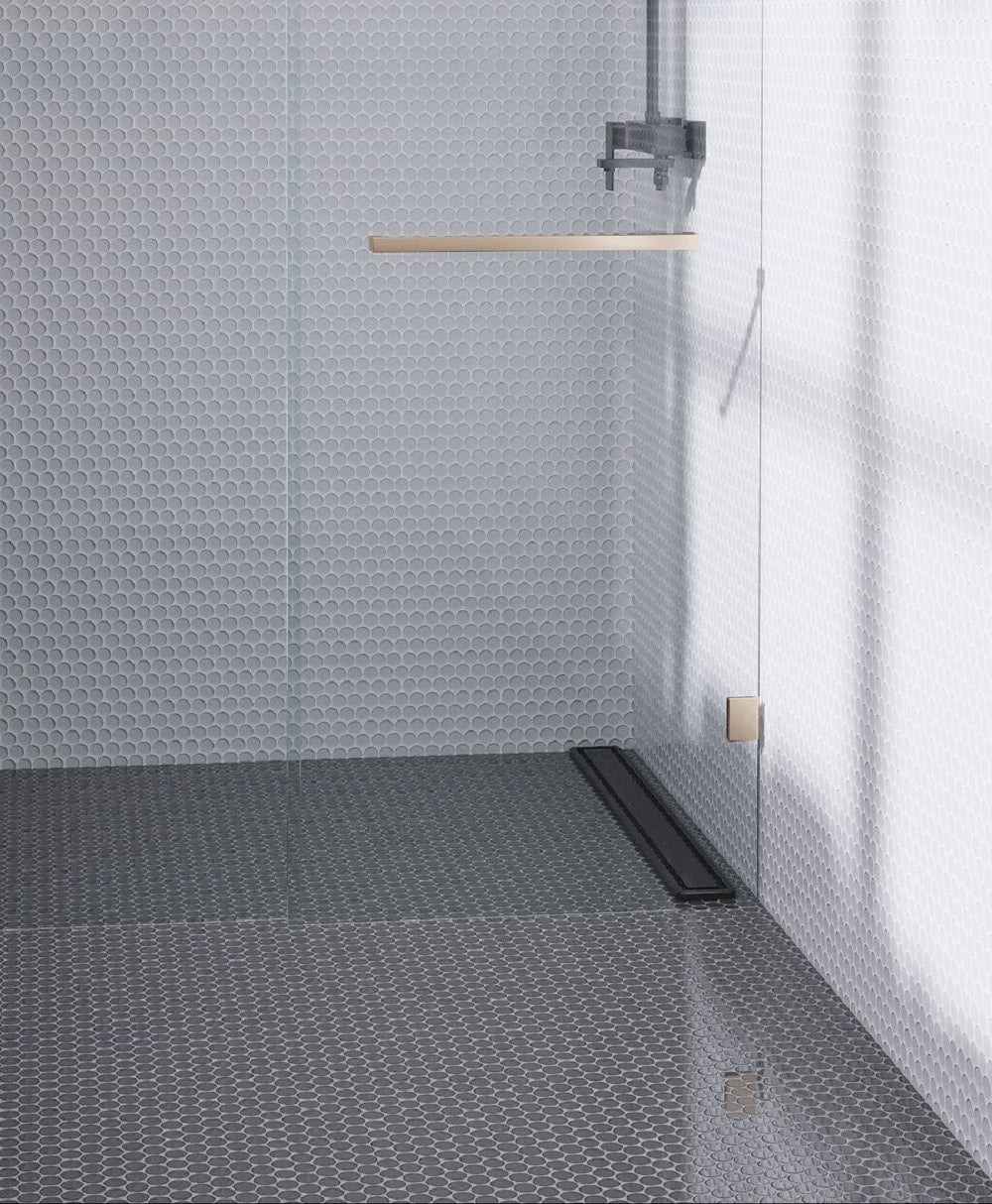 Apollo Tile (Sample) Colorway Gray 4-in x 4-in Glossy Glass Penny Round Mosaic Floor and Wall Tile