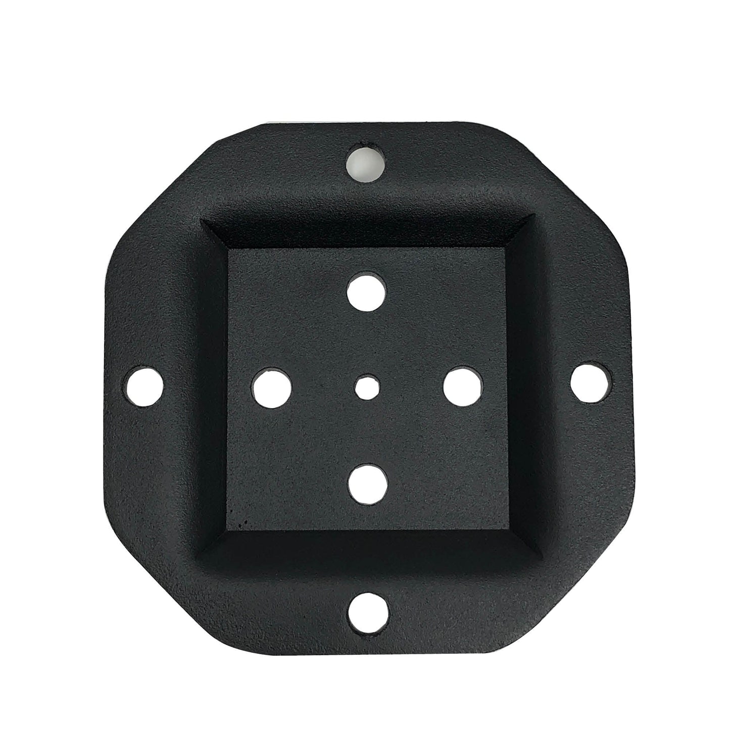 Nuvo Iron 5.25-in x 5.25-in Black Powder Coated Steel Post Connector