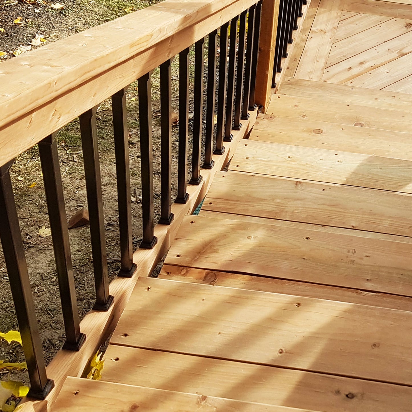 Nuvo Iron 3/4-in x 26-in Black Powder Coated Galvanized Steel Square Deck Baluster