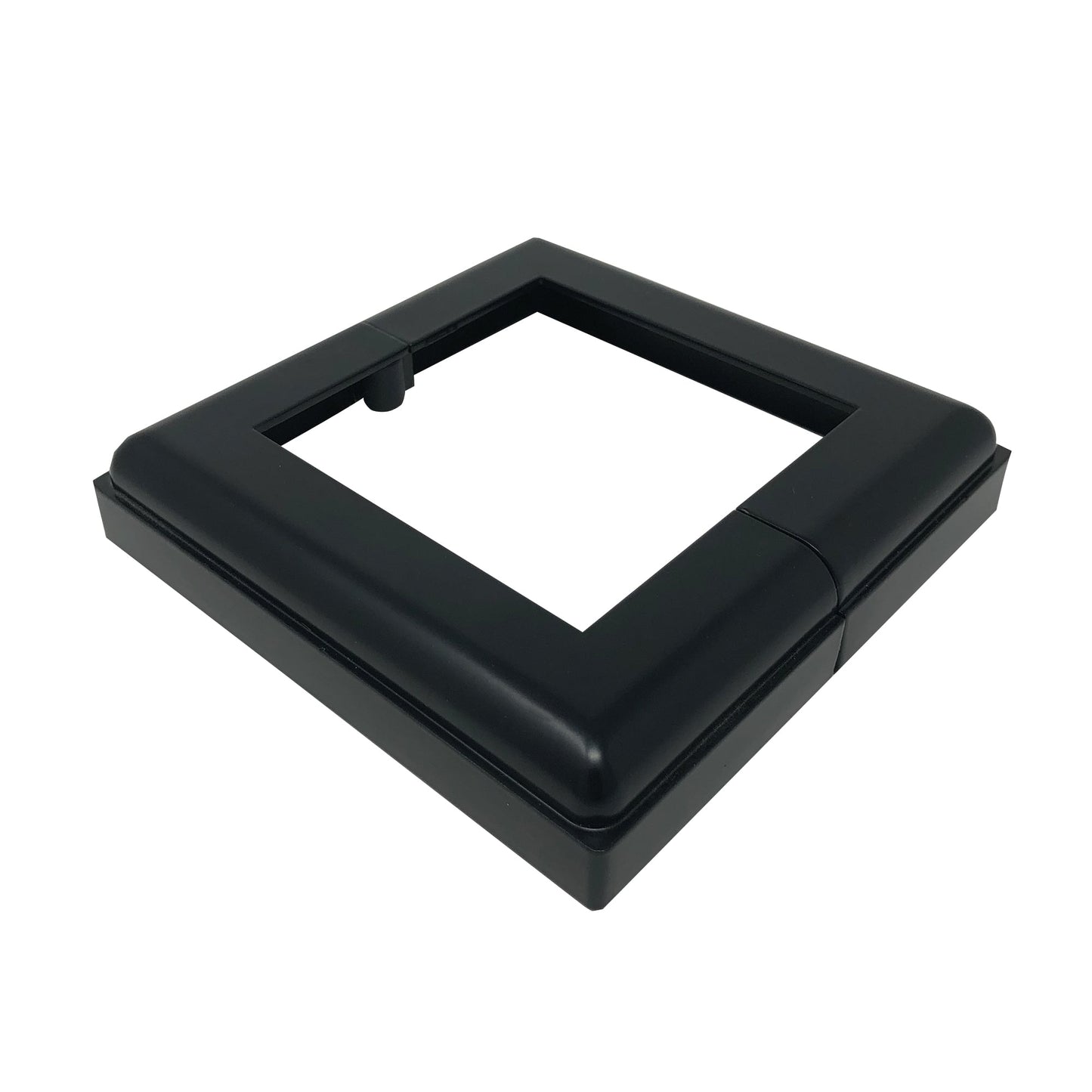 Nuvo Iron 4-in x 4-in Powder Coated Black Aluminum Deck Post Base Trim