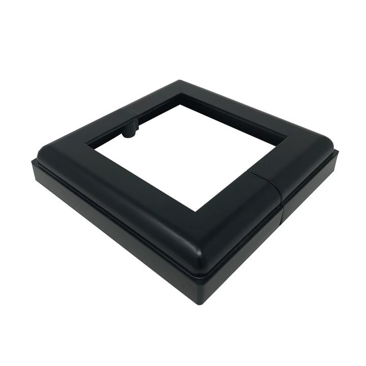 Nuvo Iron 4-in x 4-in Powder Coated Black Aluminum Deck Post Base Trim