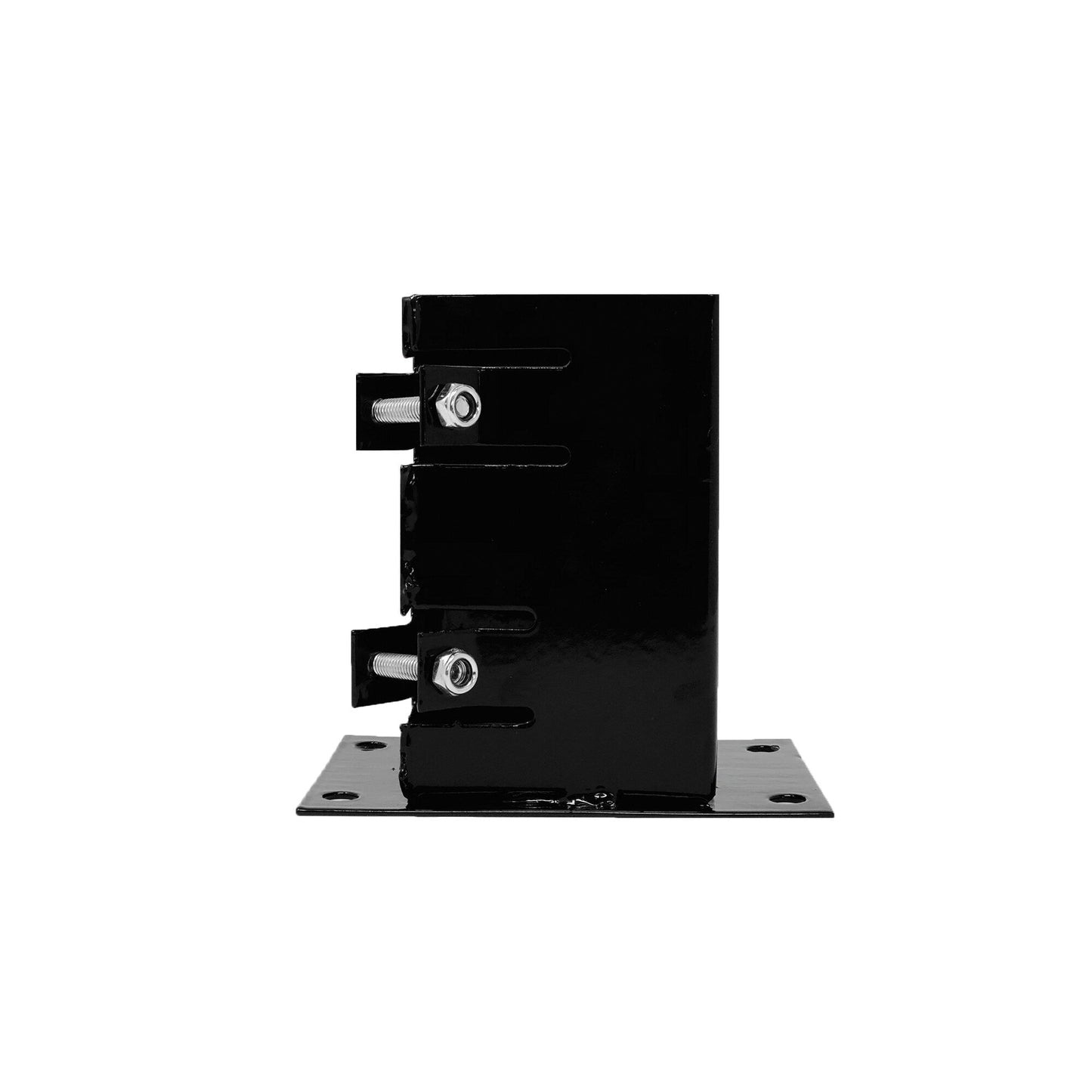 Nuvo Iron 4-in x 4-in Powder Coated Black Glossy Painted Galvanized Steel Deck Post Stabilizer