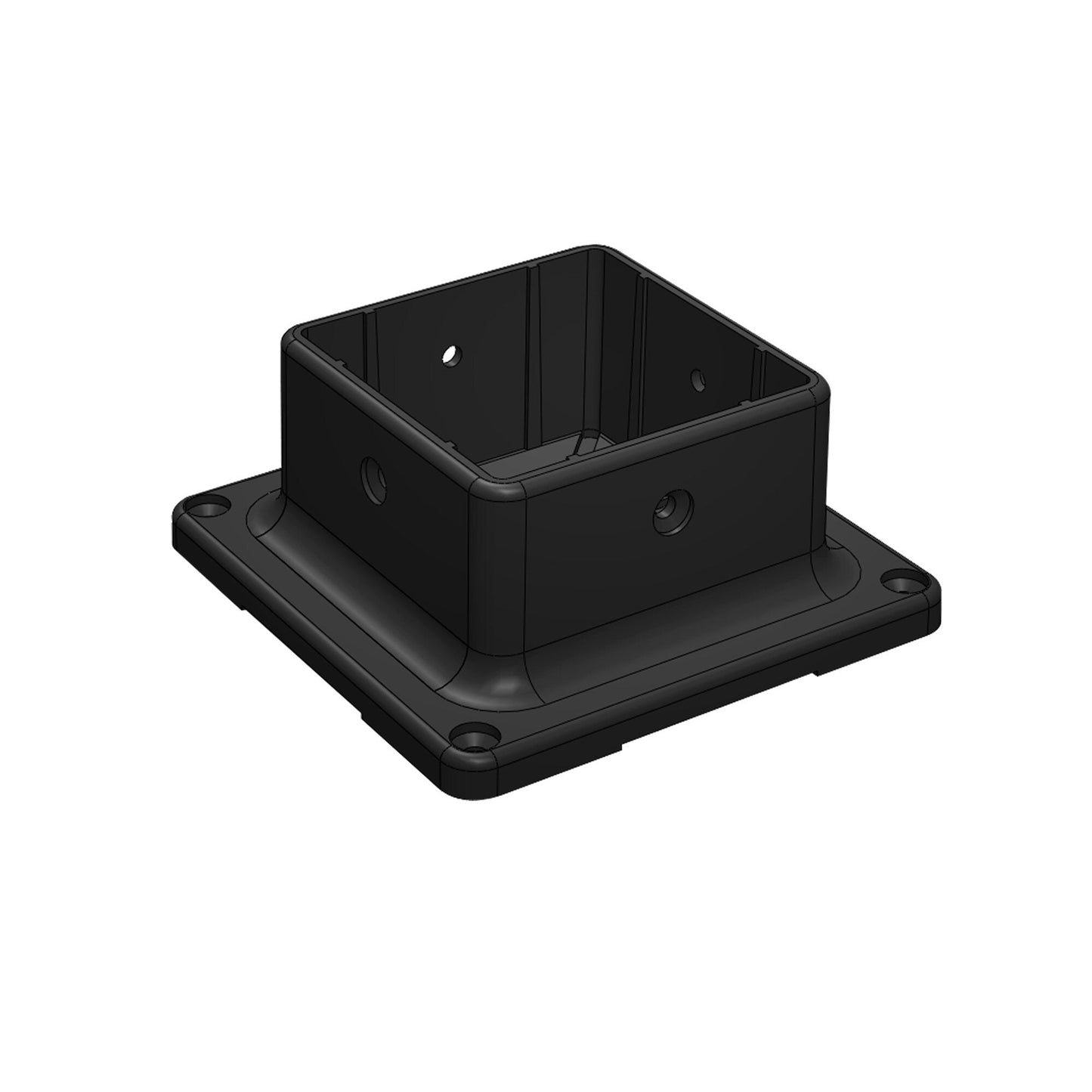 Nuvo Iron 4-in x 4-in Black Polyoxymethylene Polyethylene Deck Post Stabilizer