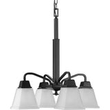 Progress Lighting Clifton Heights 4-Light Matte Black Farmhouse Chandelier