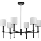 Progress Lighting Elara 6-Light Matte Black Transitional Chandelier