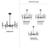 Progress Lighting Elara 6-Light Matte Black Transitional Chandelier