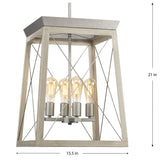 Progress Lighting Briarwood 4-Light Gray Farmhouse Chandelier