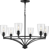 Progress Lighting Parkhurst 6-Light Matte Black Transitional Chandelier