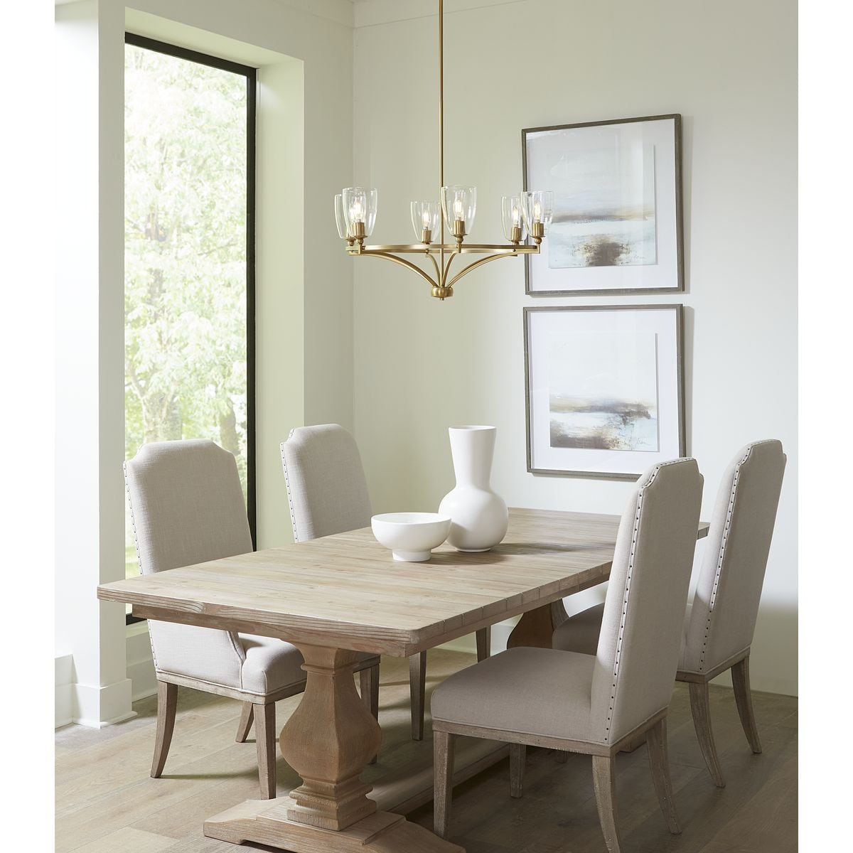 Progress Lighting Parkhurst 6-Light Brushed Brown Transitional Chandelier
