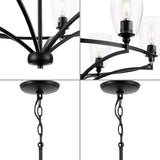 Progress Lighting Parkhurst 6-Light Matte Black Transitional Chandelier