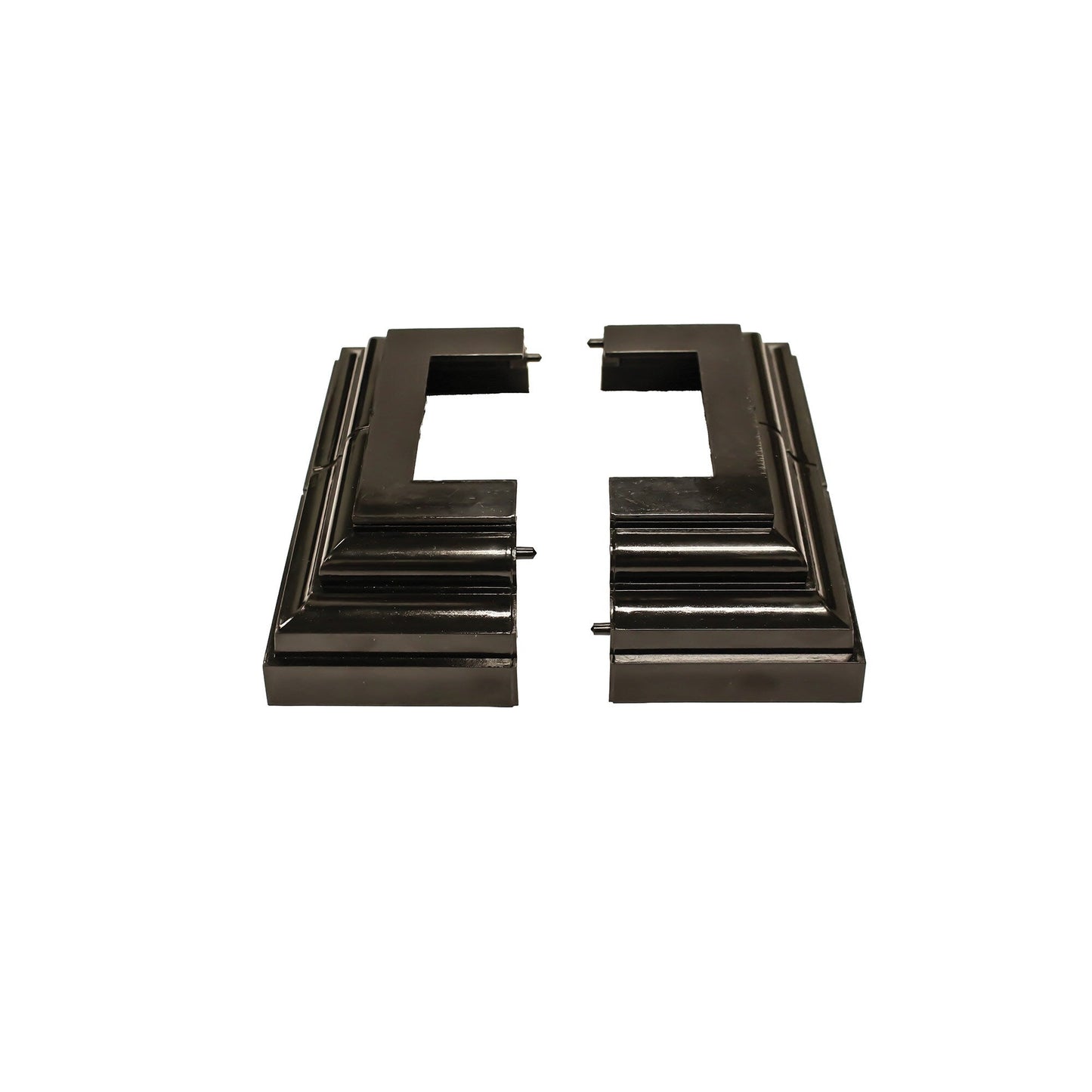 Nuvo Iron 2-in to 3-1/2-in Black Rigid Plastic Deck Post Base Trim
