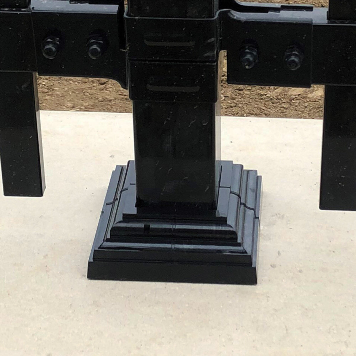 Nuvo Iron 2-in to 3-1/2-in Black Rigid Plastic Deck Post Base Trim