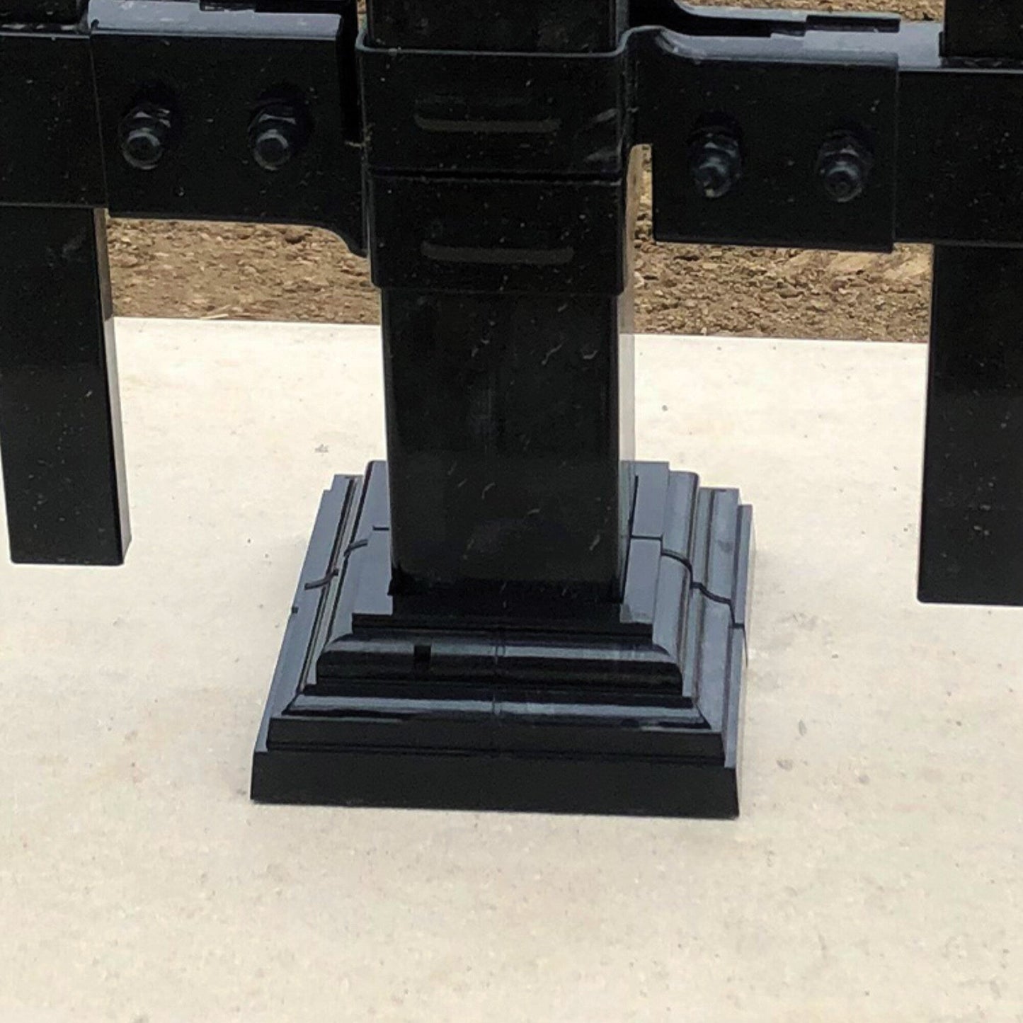 Nuvo Iron 2-in to 3-1/2-in Black Rigid Plastic Deck Post Base Trim