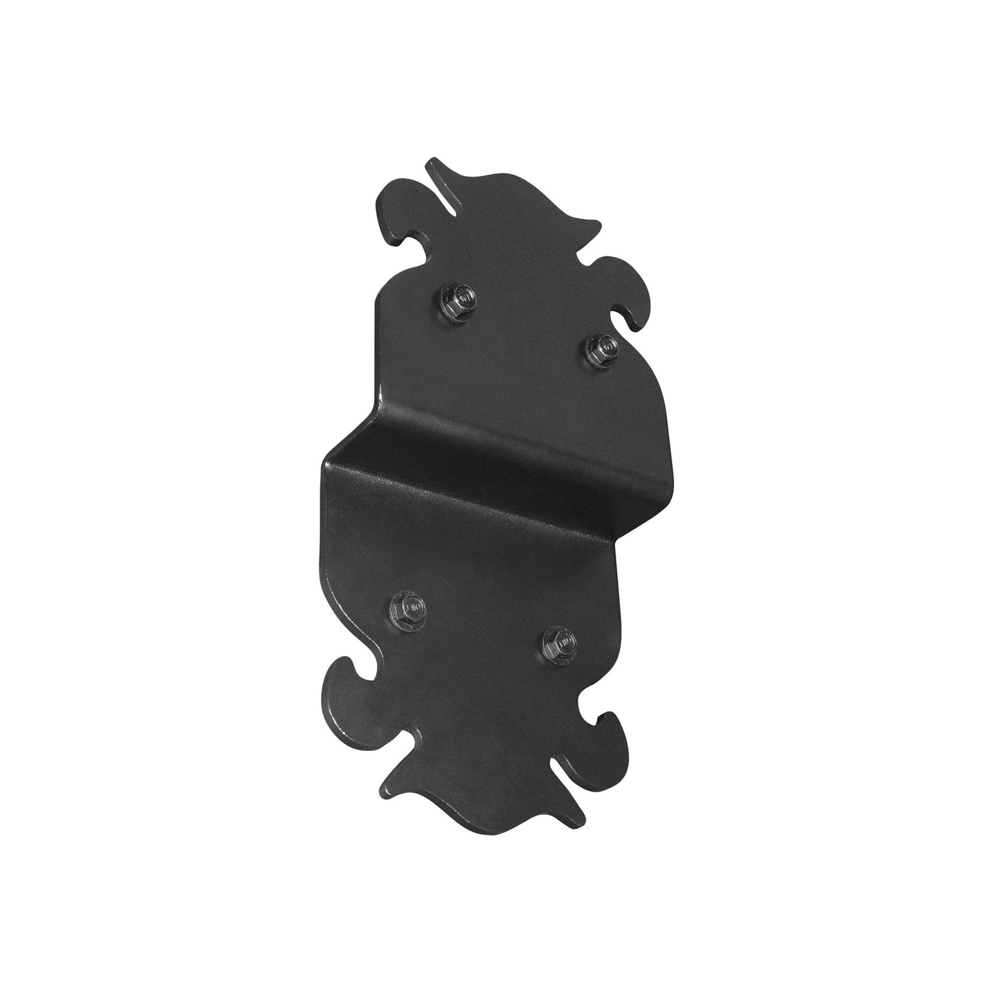 Nuvo Iron 10.25-in x 5.25-in Powder Coated Black Painted Galvanized Steel Post Connector (2-Pack)