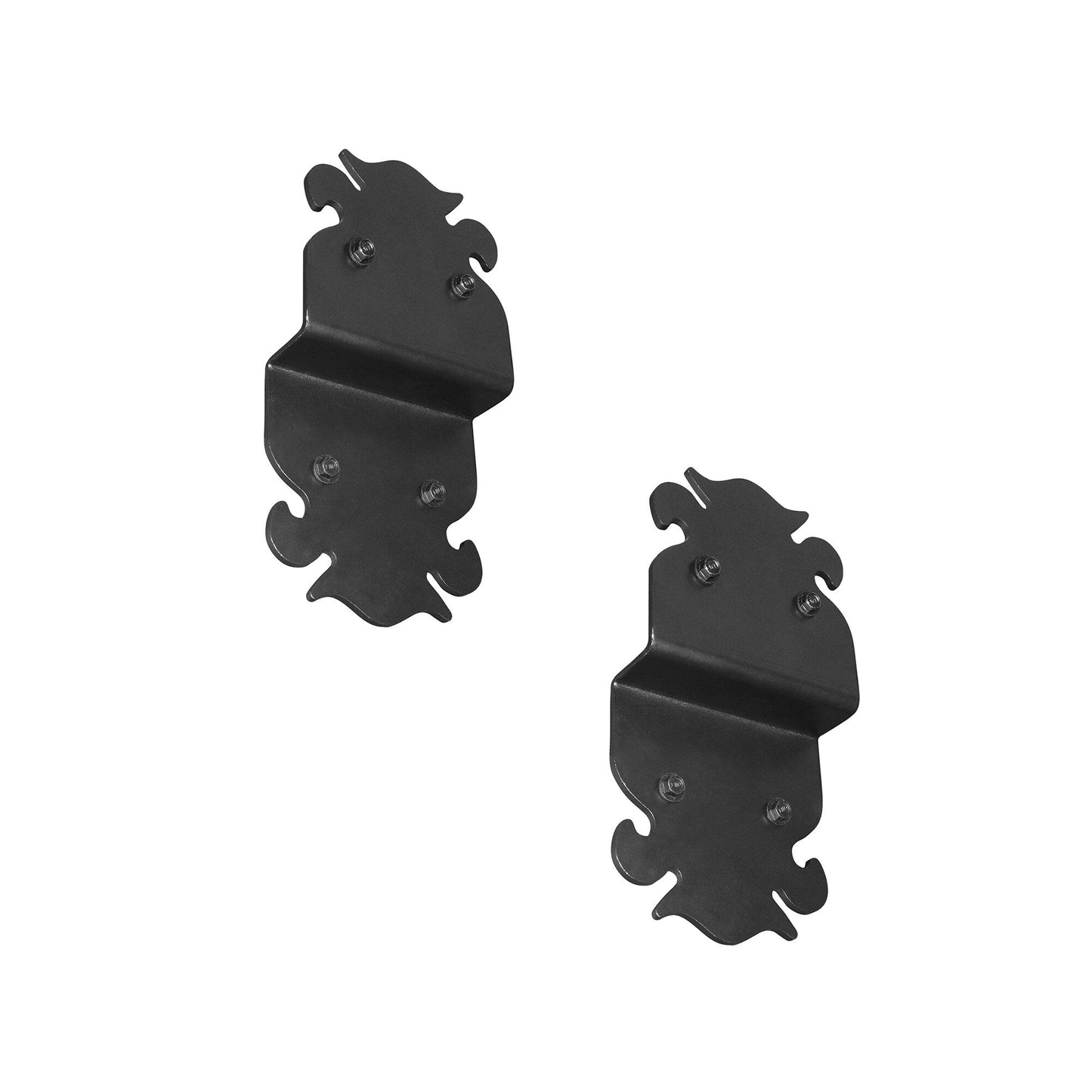 Nuvo Iron 10.25-in x 5.25-in Powder Coated Black Painted Galvanized Steel Post Connector (2-Pack)